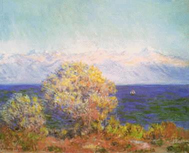 Claude Monet At Cap d'Antibes, Mistral Wind France oil painting art